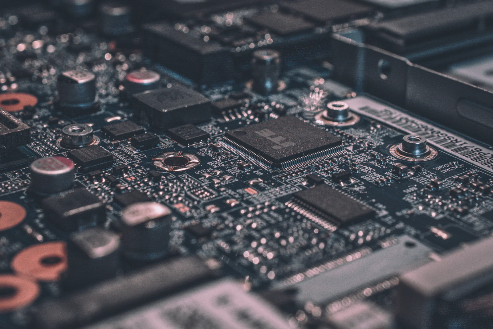 Electronics and semiconductor circuit board detail